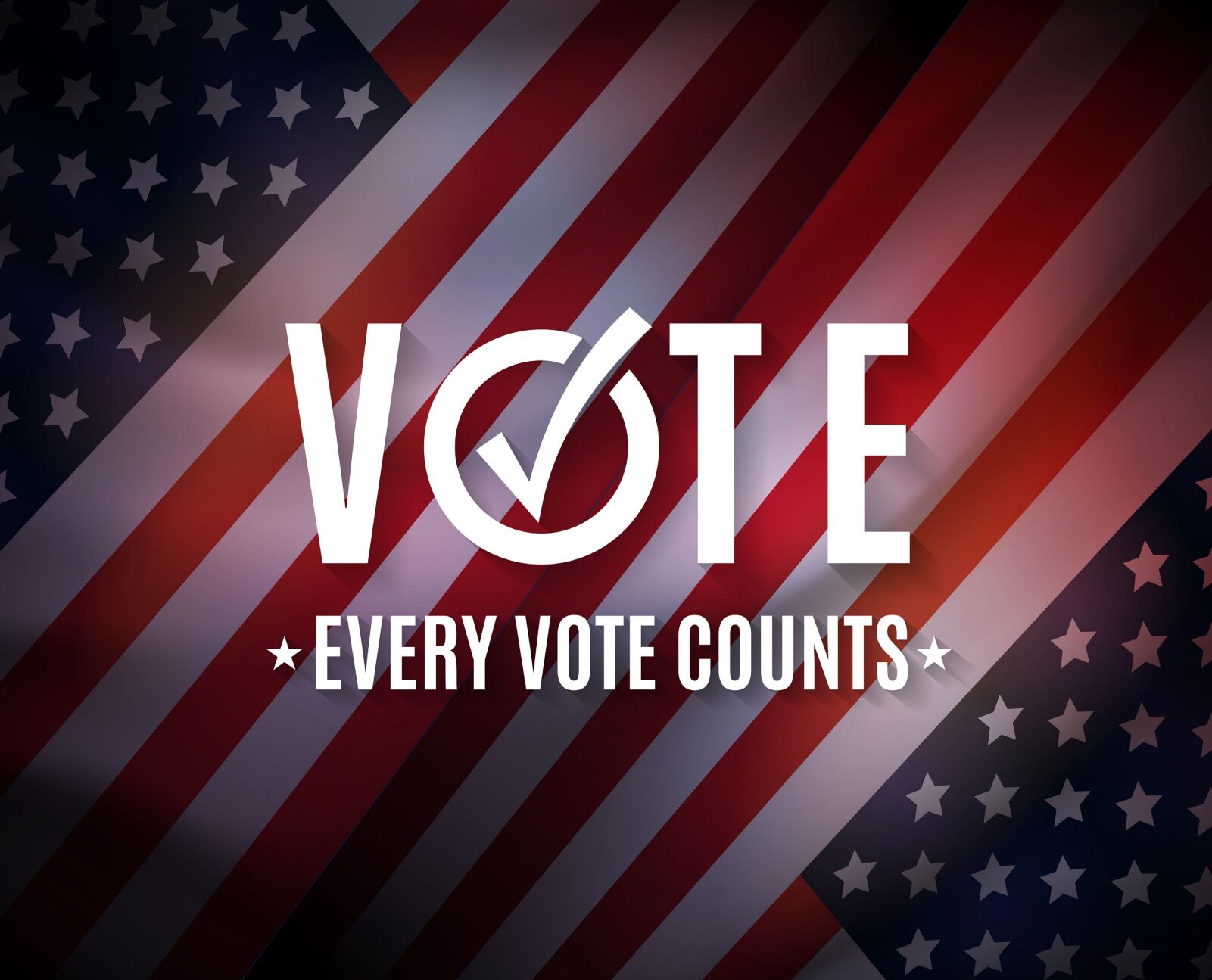 Vote, USA elections background. Every cote counts. Vector